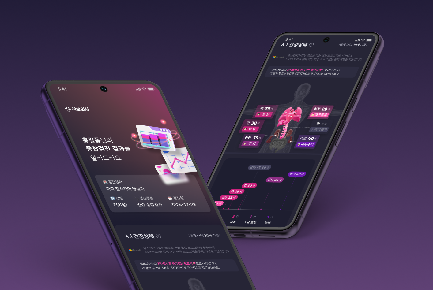 Innerpink — AI health results visualization